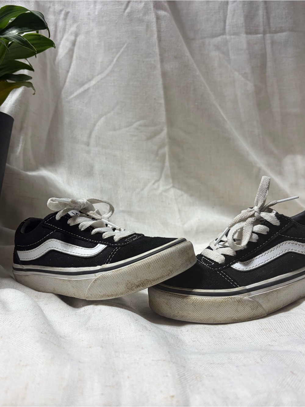 Vans Kids Black and White Old Skool Sneakers